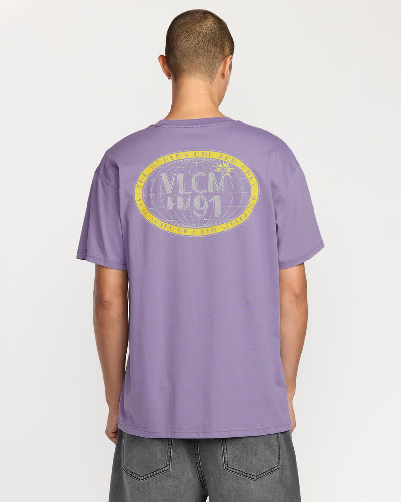 Tune In T-Shirt - Purple Ash