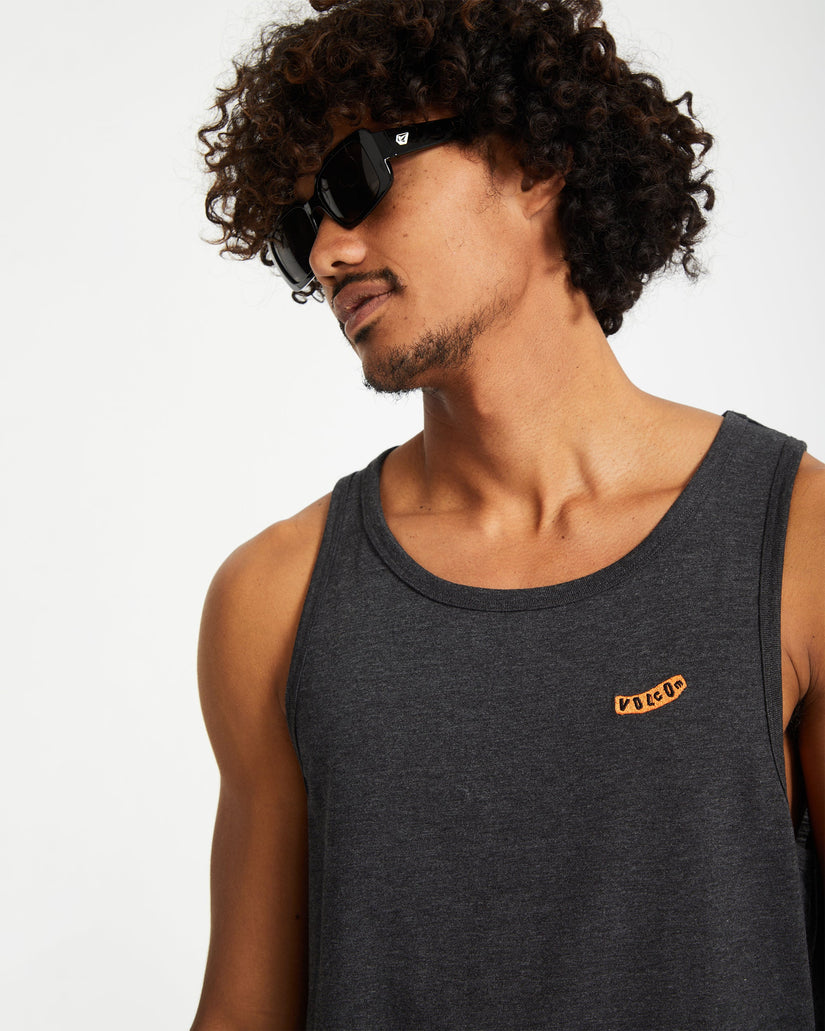 Pistol Stone Tanktop - HEATHER BLACK