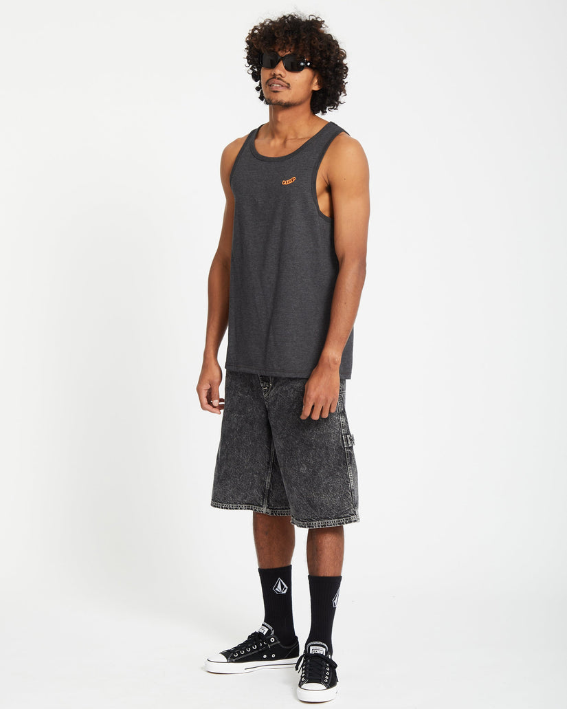 Pistol Stone Tanktop - HEATHER BLACK