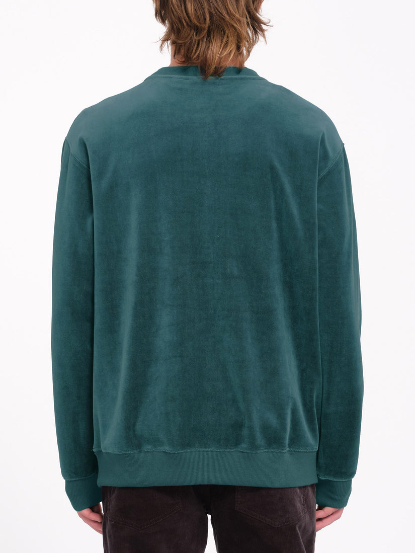 Single Stone Velvet Sweatshirt - Evergreen