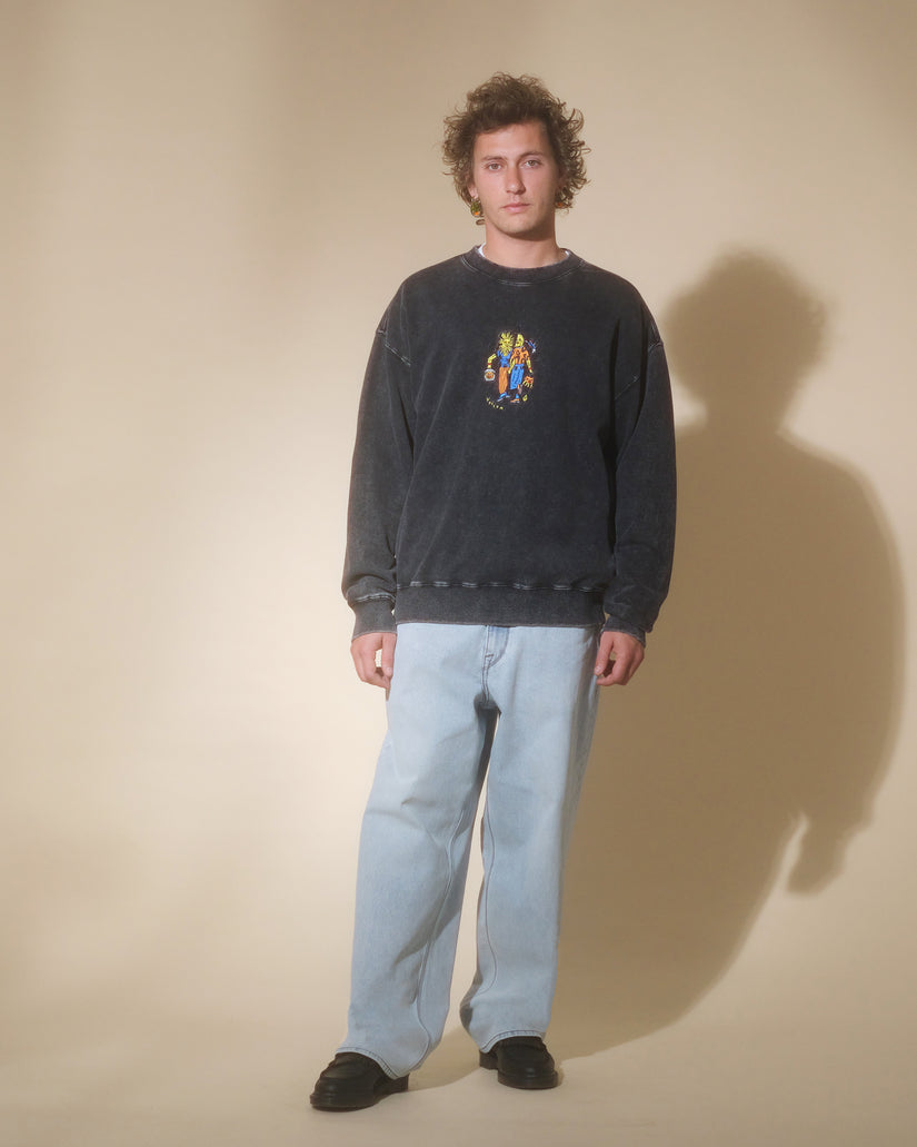 Bob Mollema Pullover - LIGHT ACID BLACK