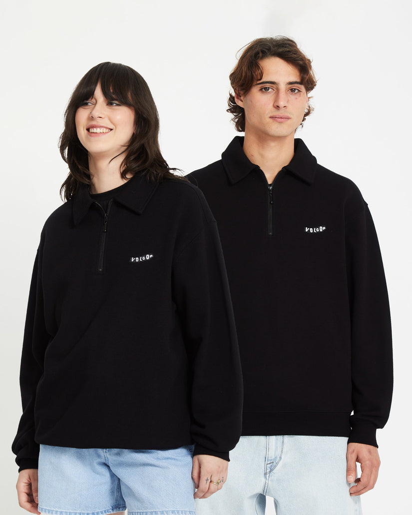 Nevermine Terry Pullover - BLACK