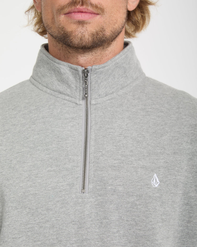Single Stone Quarter Zip Sweatshirt - Heather Grey - Men - Volcom EU ...