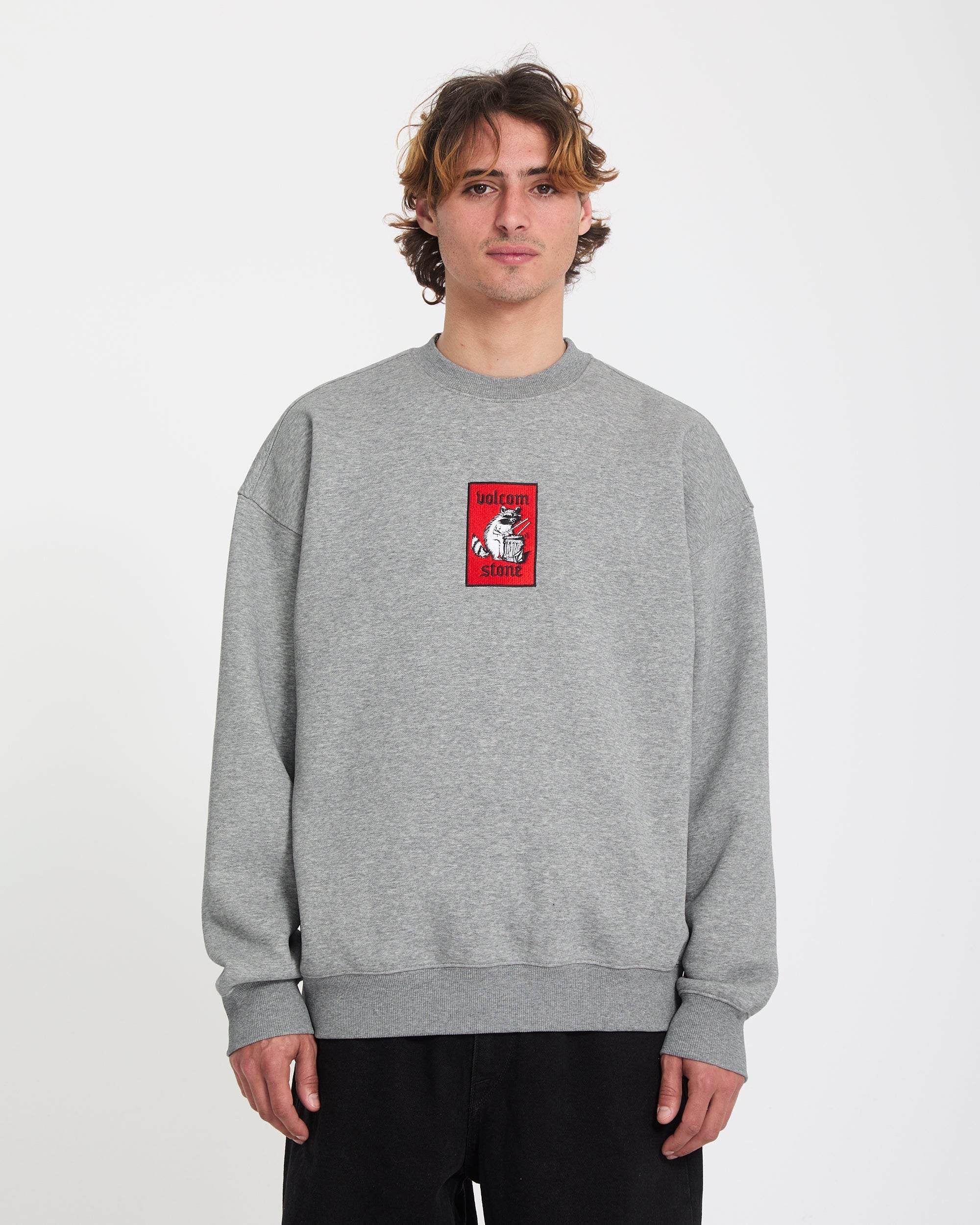 Rockout Sweatshirt - Heather Grey - Men - Volcom EU – Volcom
