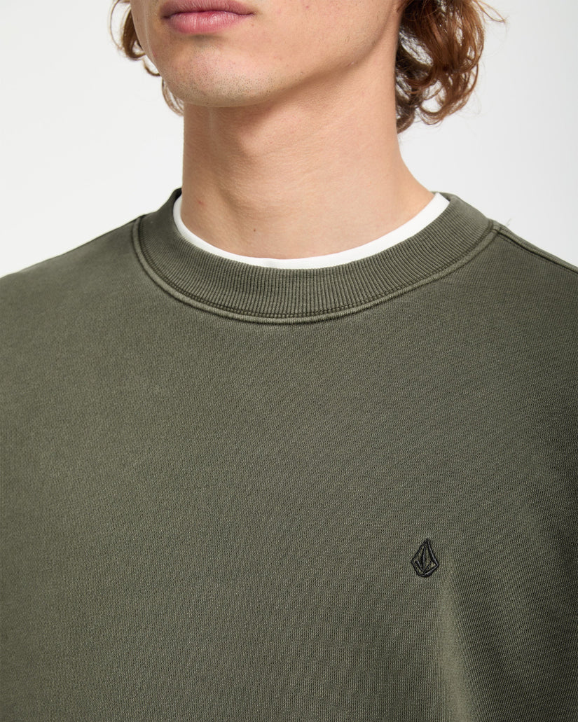 Single Stone Fleece-Sweatshirt - Dark Olive