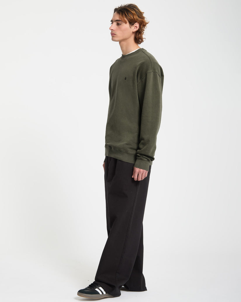 Single Stone Fleece-Sweatshirt - Dark Olive