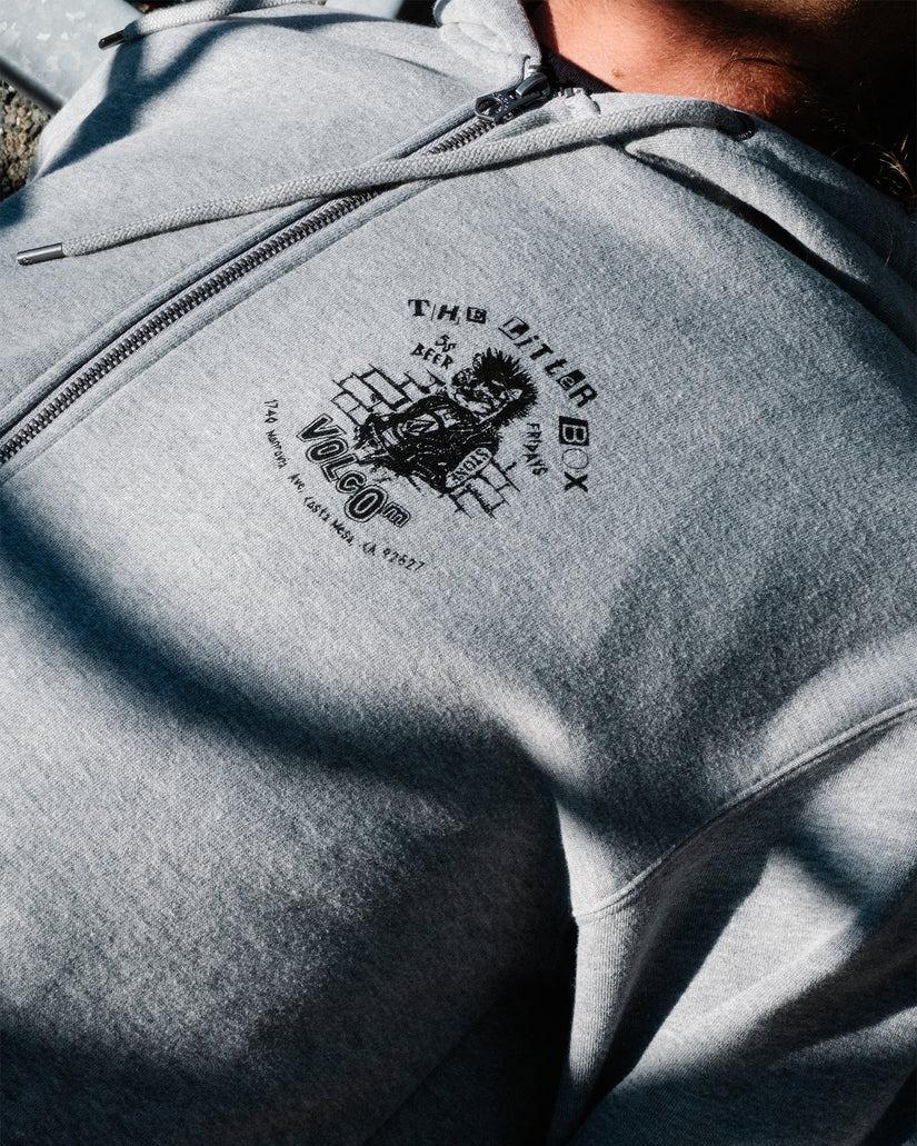 Catastrophy Zip Hoodie - Heather Grey