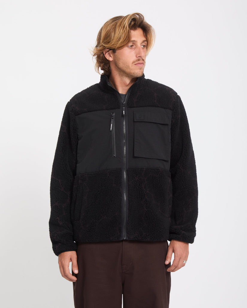 Storm Stone Zip Sherpa Jacke - Raisin