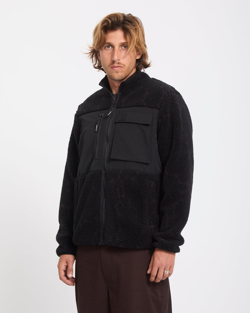 Storm Stone Zip Sherpa Jacke - Raisin