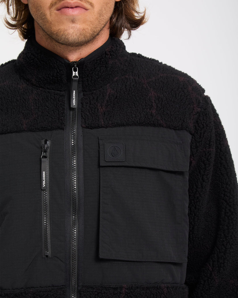 Storm Stone Zip Sherpa Jacke - Raisin