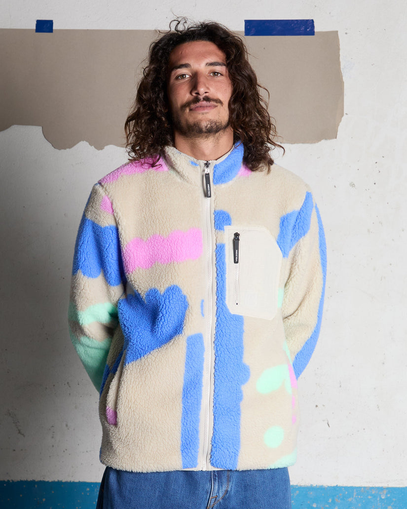 Carrau Fuzzar Zip Sherpa Jacke - Multi