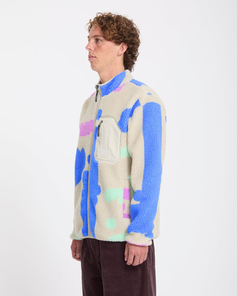 Carrau Fuzzar Zip Sherpa Jacke - Multi