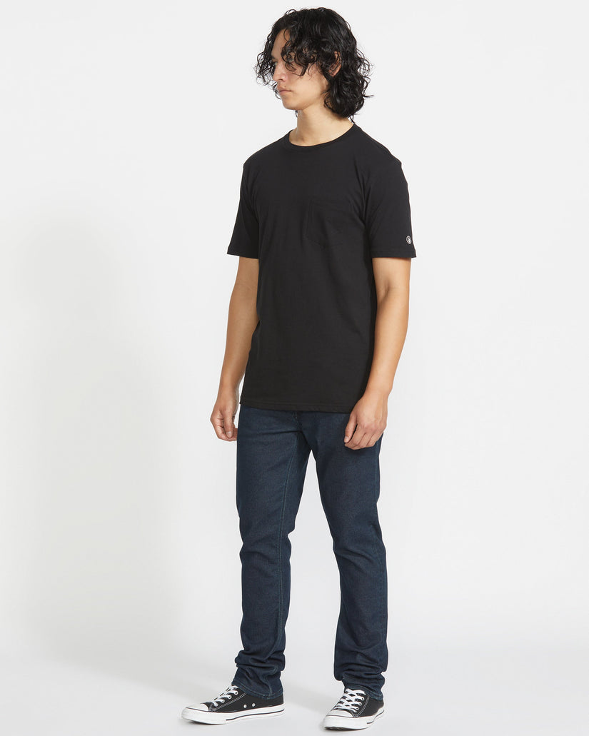 Solid Pocket T-shirt - BLACK