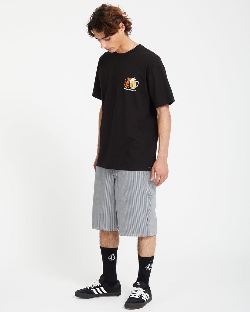 Curious Cat T-shirt - BLACK