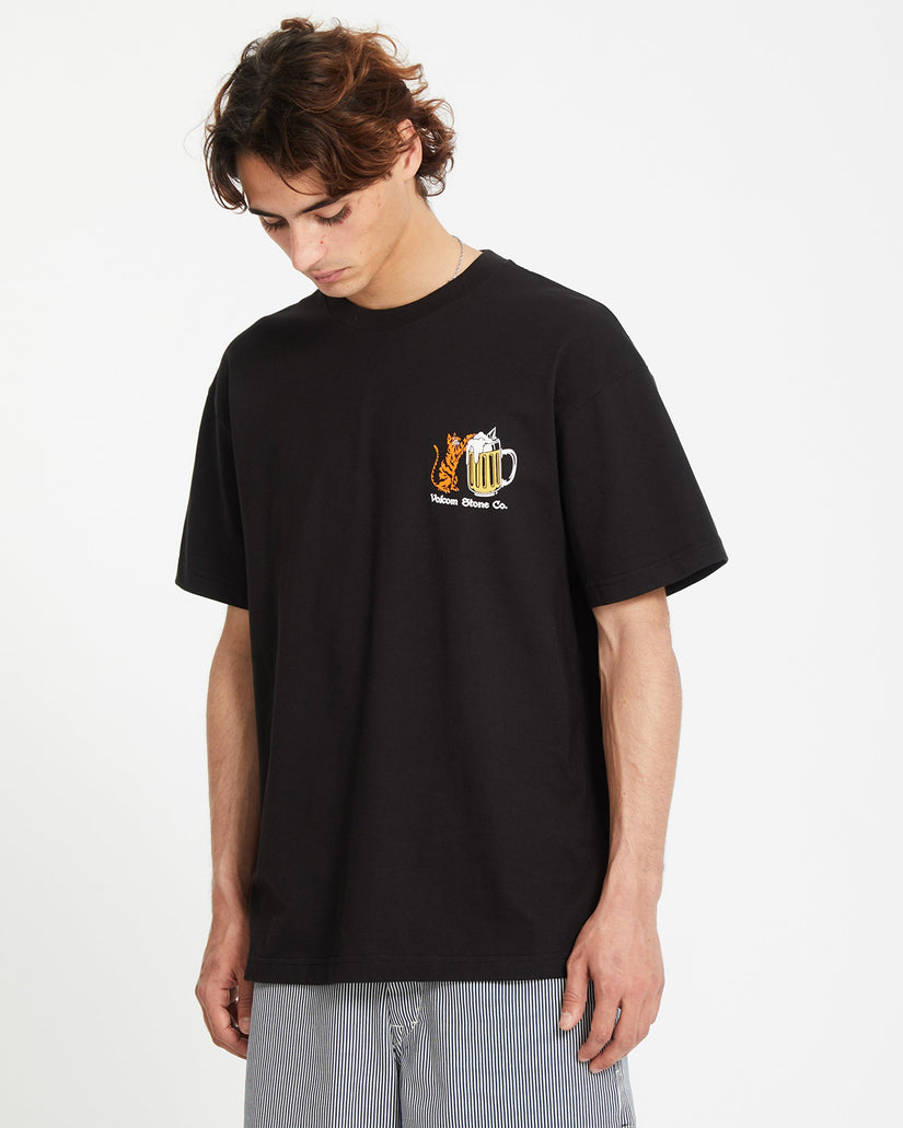 Curious Cat T-shirt - BLACK