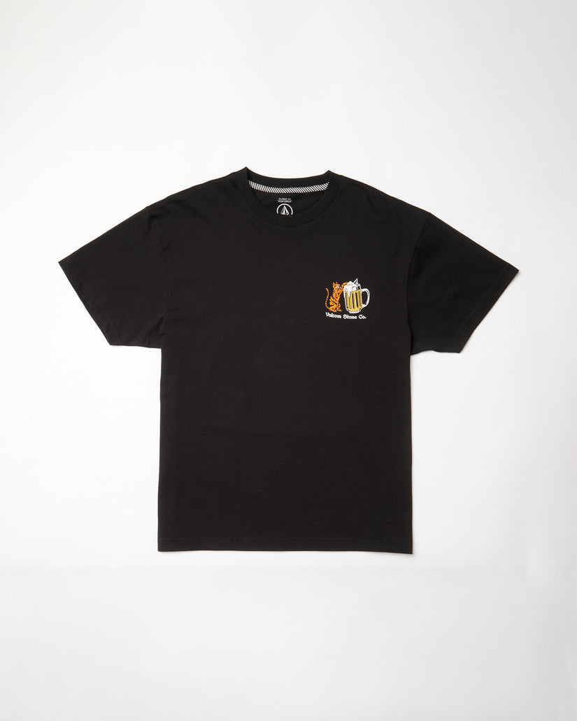 Curious Cat T-shirt - BLACK