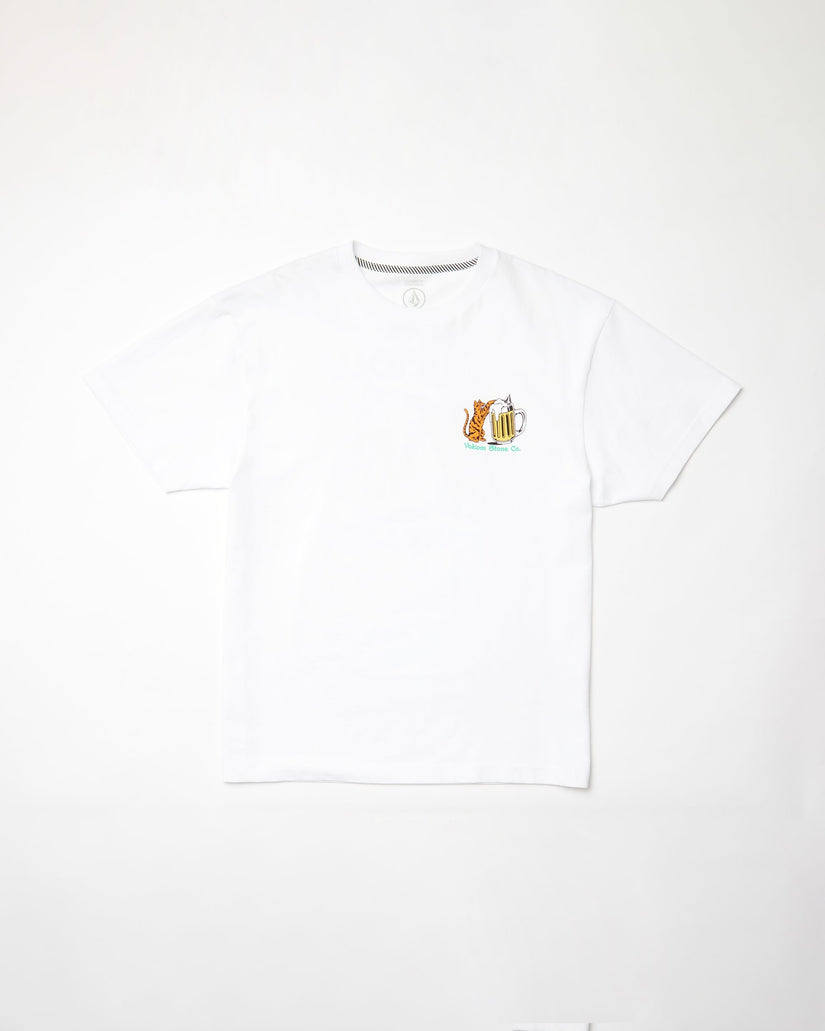 Curious Cat T-shirt - WHITE