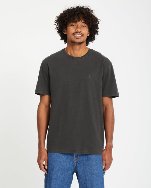 Maglietta Uomo Volcom Stone Blank BSC SST - Verde Mare, Cotone Biologico 100% - 4