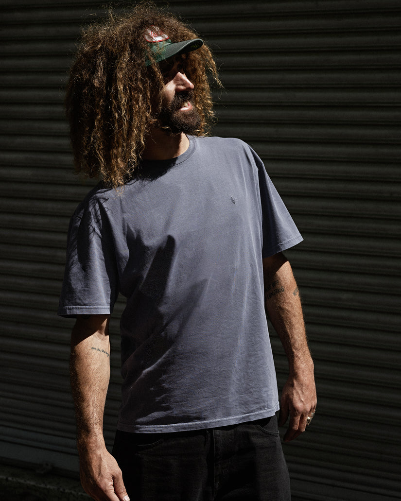 Solid Stone T-Shirt - Storm Blue