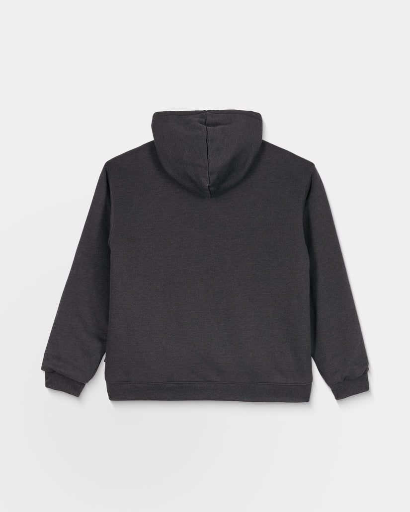 Single Stone Zip Sherpa Hoodie - Heather Black