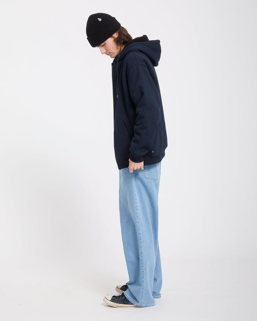 Single Stone Zip Sherpa Hoodie - Marine