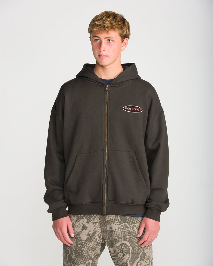 Driggs Zip Up Hoodie - Rinsed Black