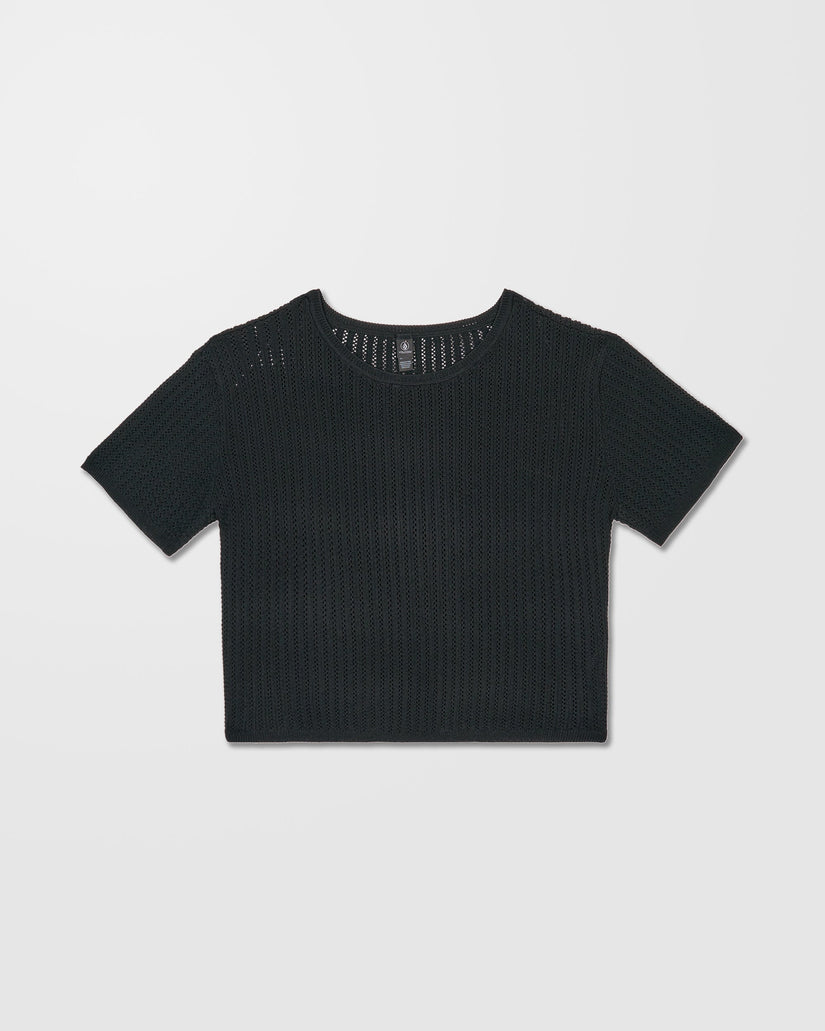Meshy Beach T-Shirt - Black