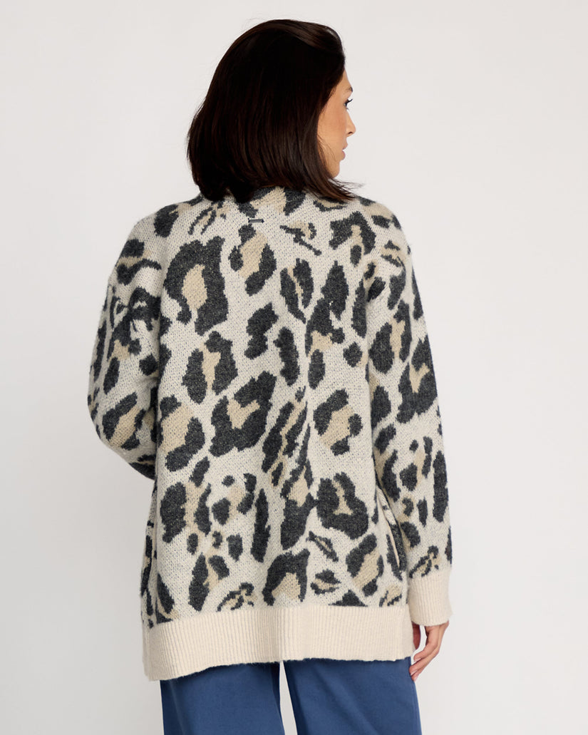 Wylding Out Cardigan - Animal Print
