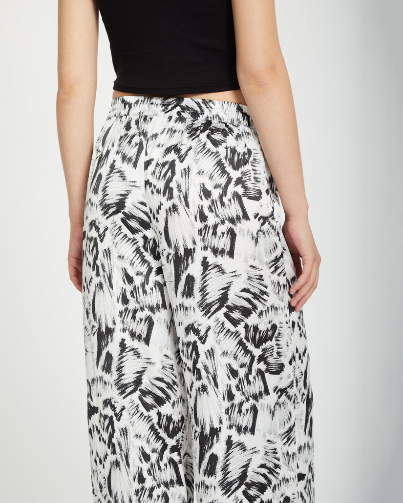 Alix Elasticated Waist Hose - BLACK WHITE