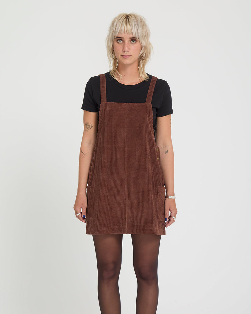 Power Cordkleid - Tobacco Brown