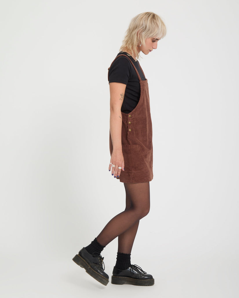 Power Cordkleid - Tobacco Brown
