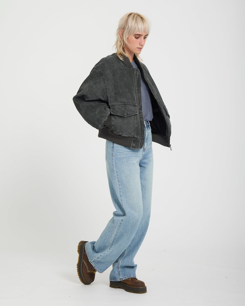 Workestra Bomberjacke - Rinsed Black