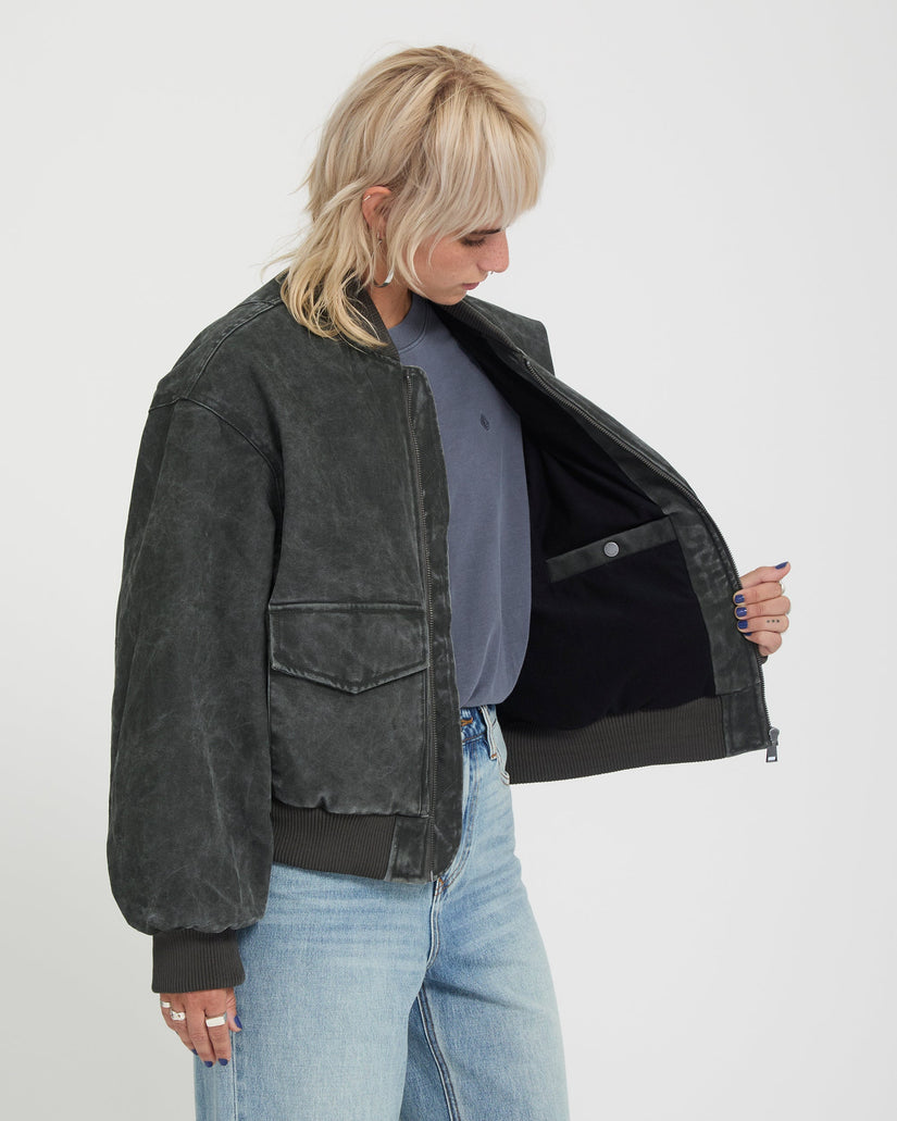Workestra Bomberjacke - Rinsed Black