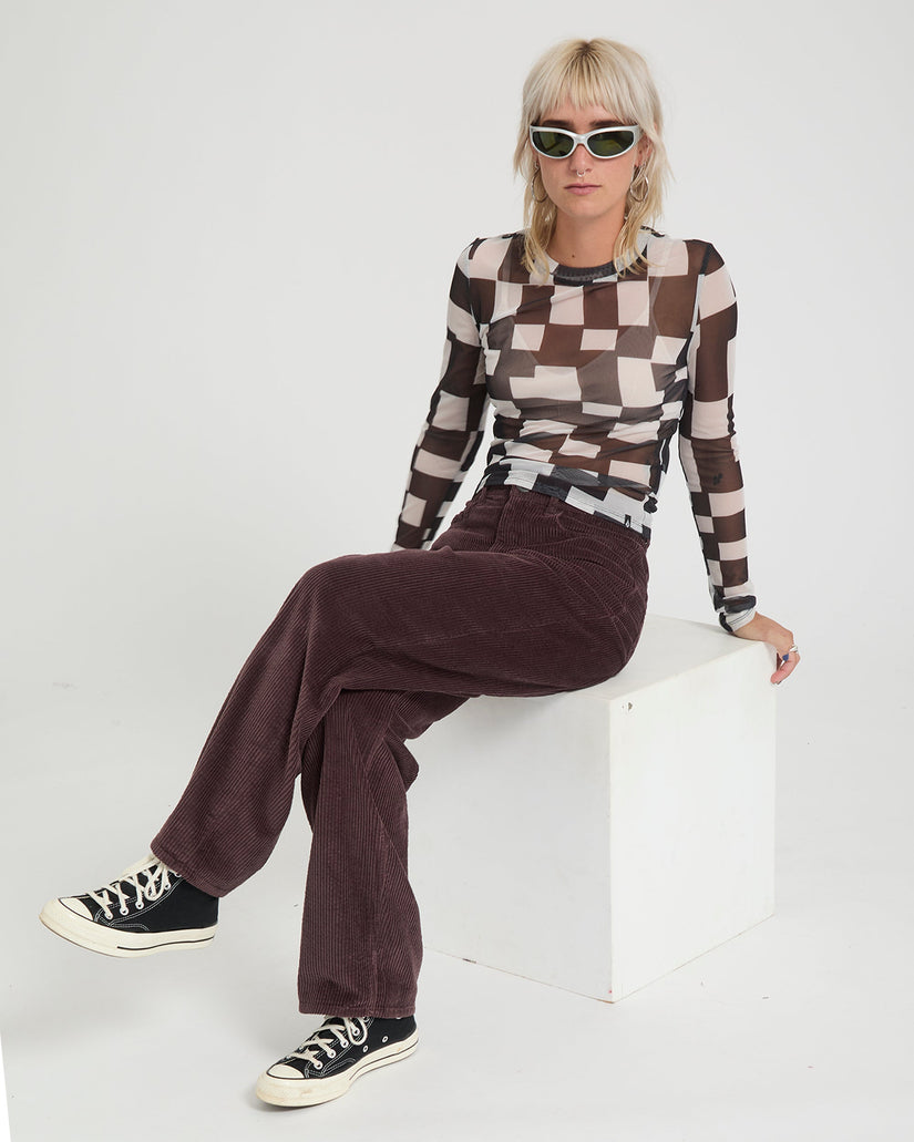 Weellow II Cordhose - Raisin