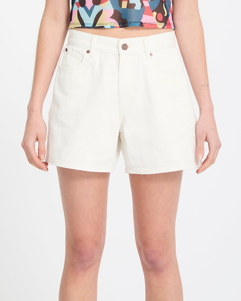 Stoned Boyfriend-Shorts - Vintage White
