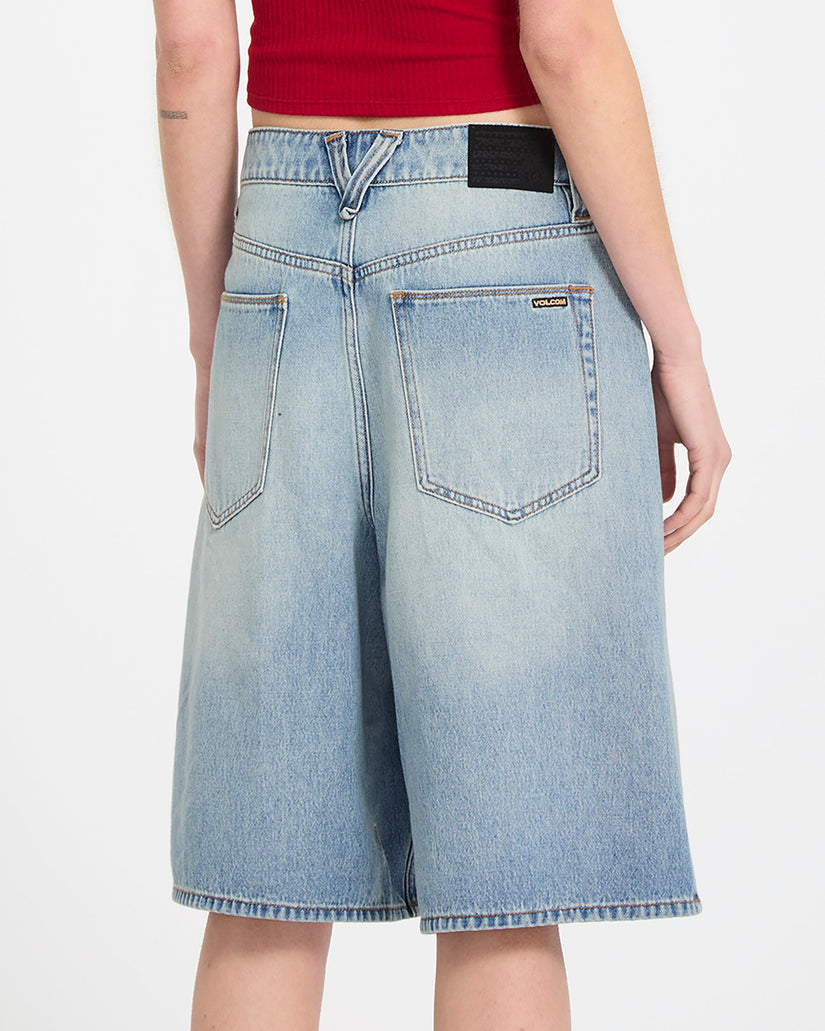 Beeggy Denim-Shorts - Dusty Blue Wash