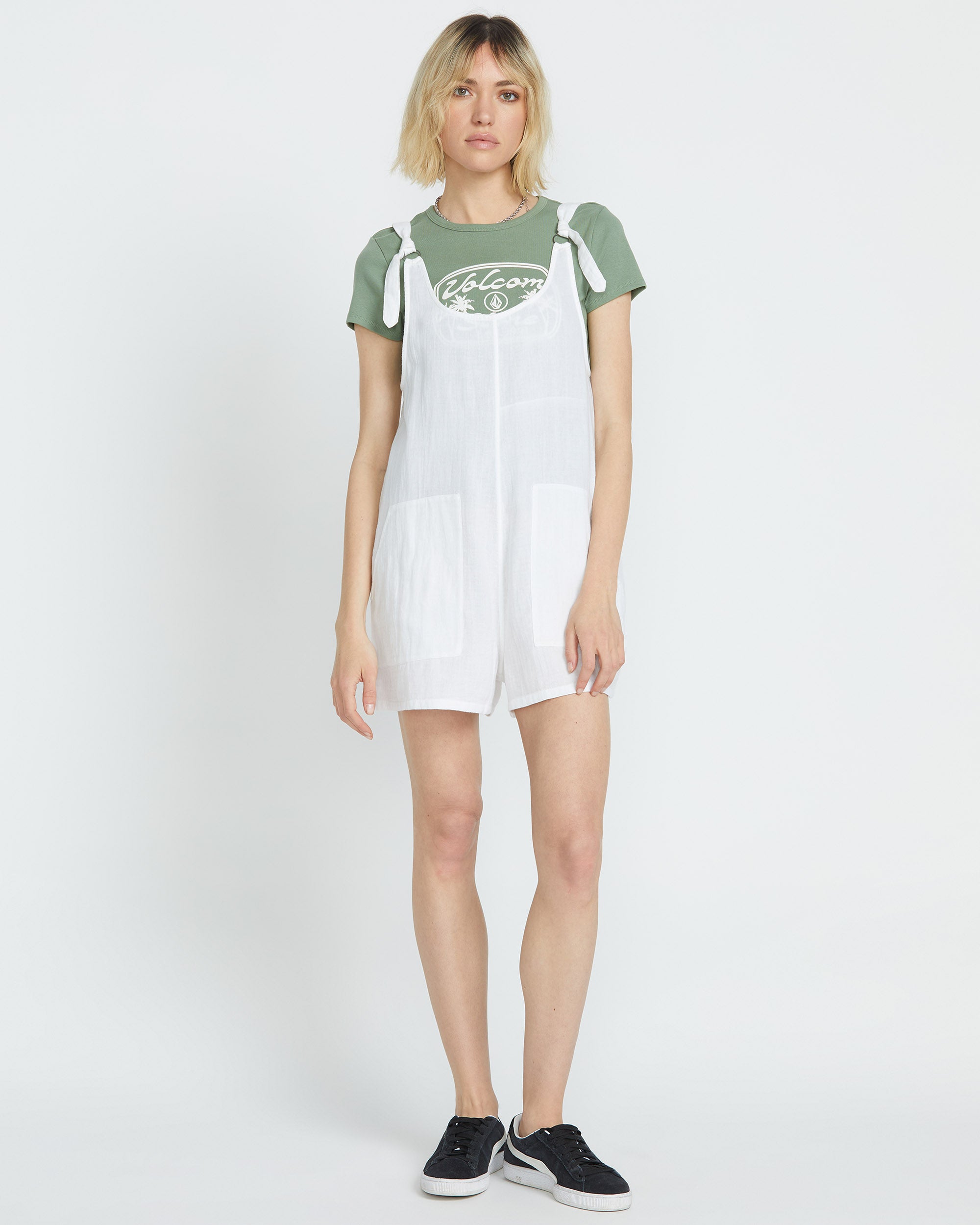 Volcom Damen Badeanzug „Simply Seamless“ – Aus Recyceltem Polyester, Mit Knoten-Detail