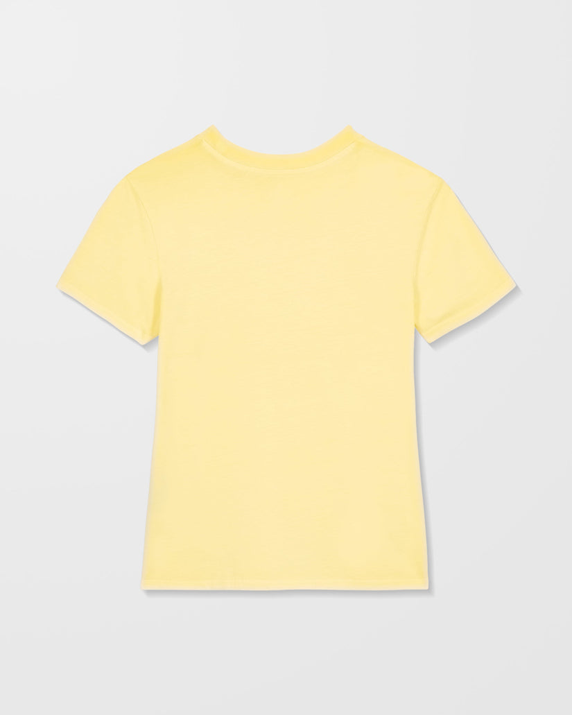 Solid Stone Besticktes T-Shirt - Dawn Yellow