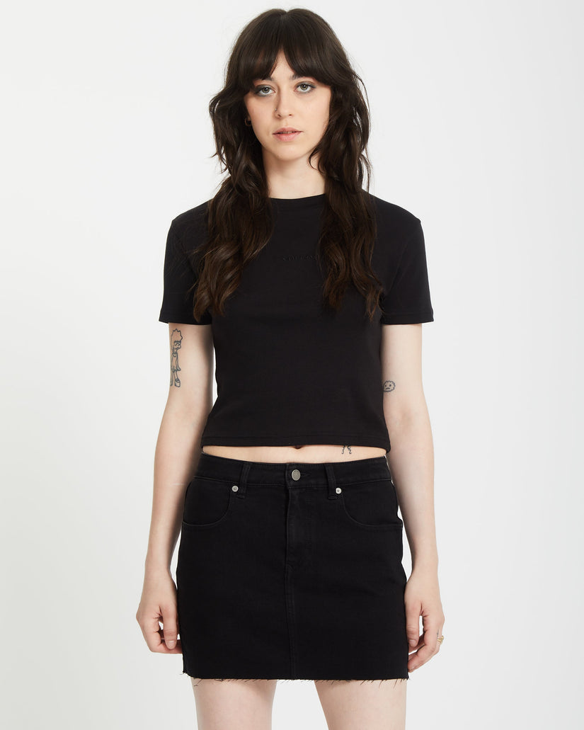 Volcomstone Tight Crop T-Shirt - Black