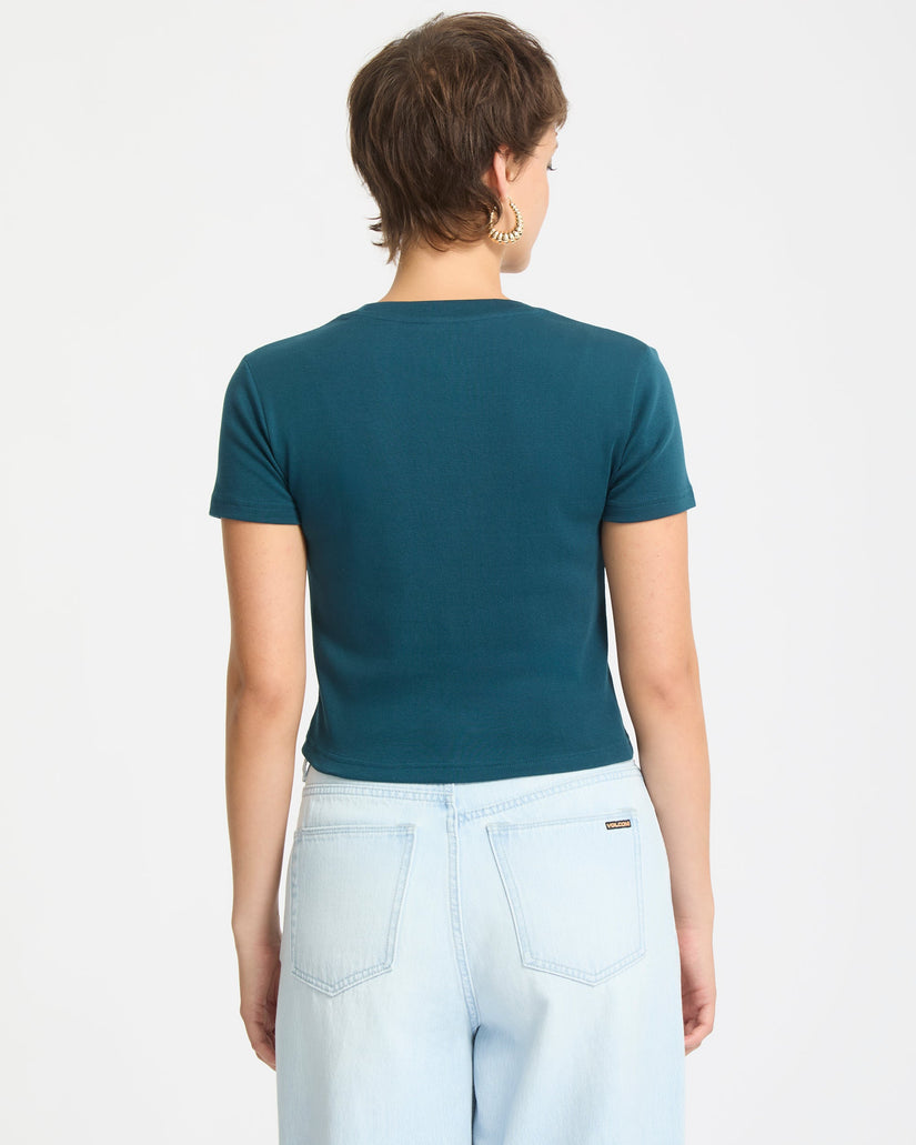 Volcomstone Tight Crop-T-Shirt - Emerald Green