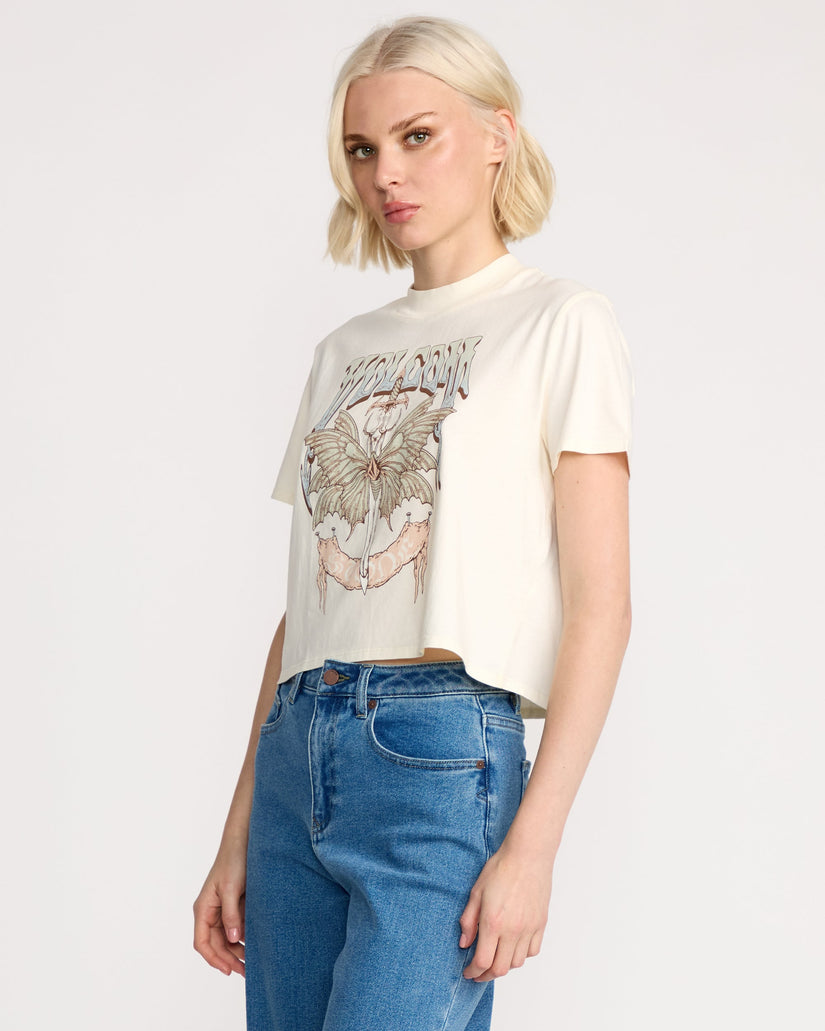 Dial Crop T-Shirt - Bone