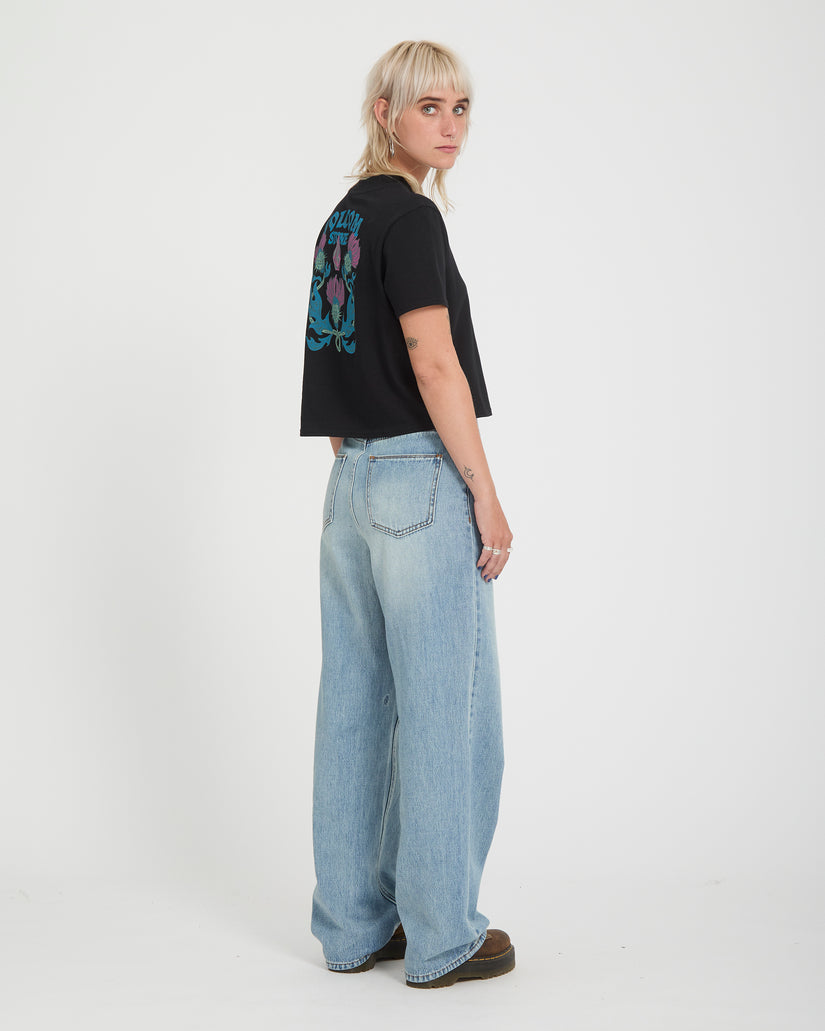 Dial Crop T-Shirt - Black
