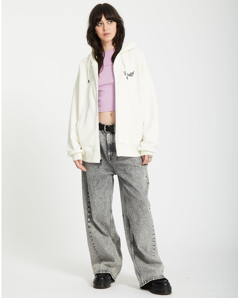 Alix Zip-up Kapuzenpullover - STAR WHITE