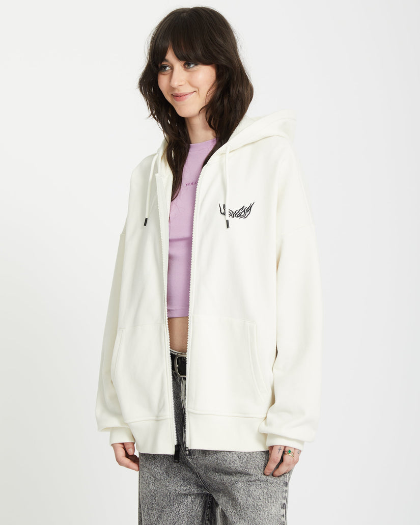 Alix Zip-up Kapuzenpullover - STAR WHITE