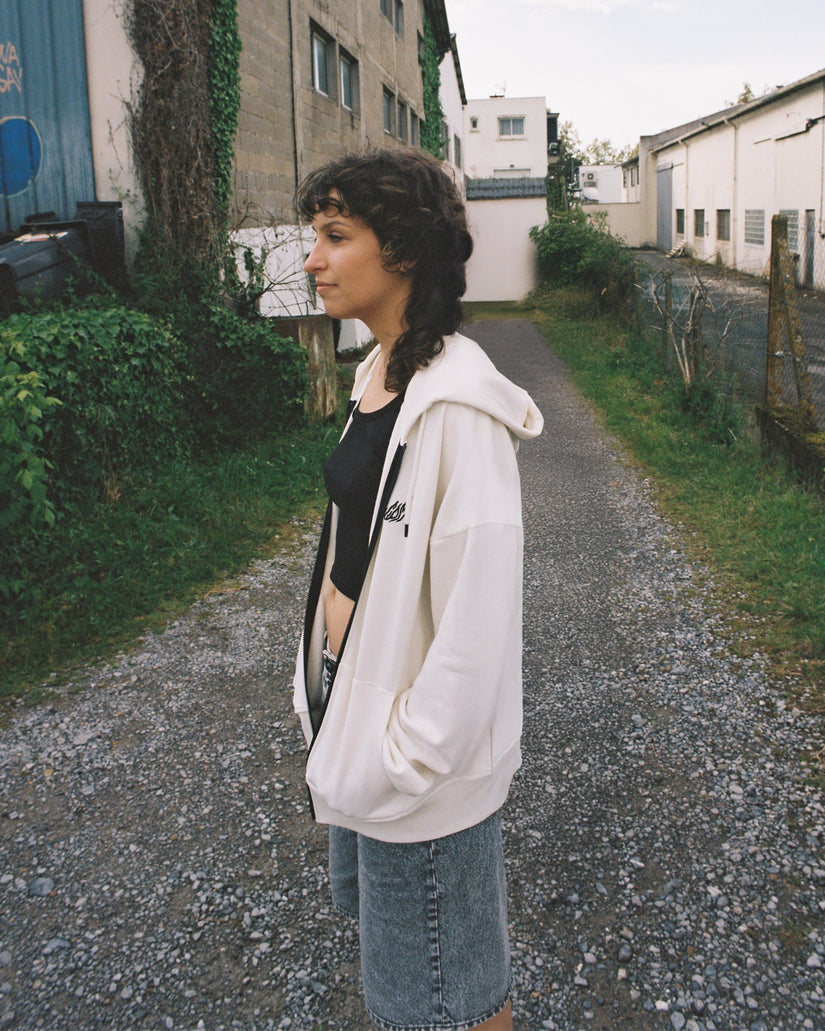 Alix Zip-up Kapuzenpullover - STAR WHITE