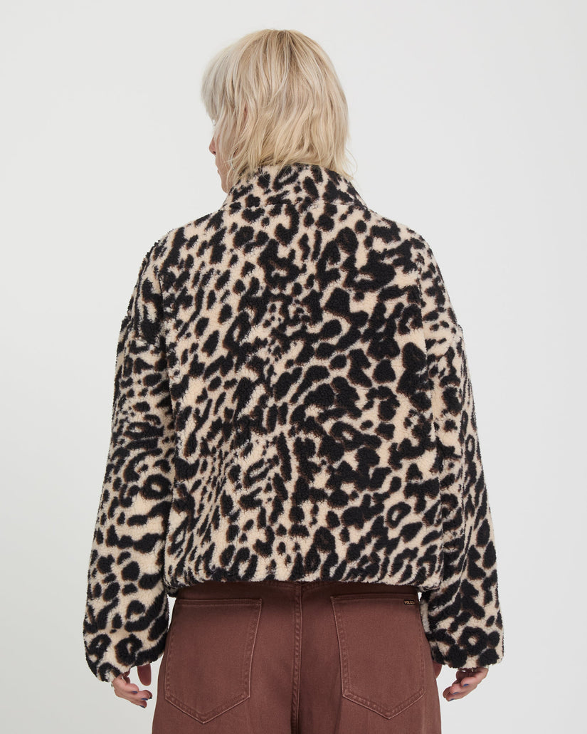 Wylding Out Sherpa Jacke - Animal Print