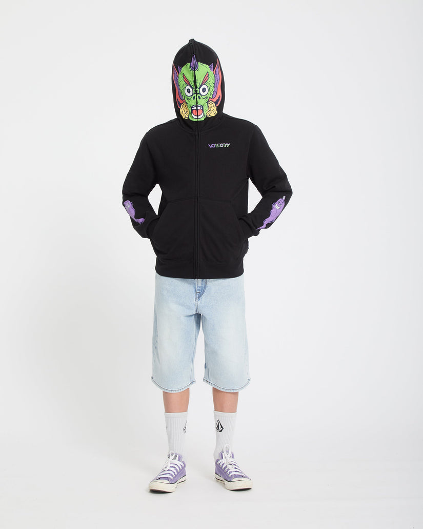 Ben Sanair Full Zip Hoodie - Black - (KINDER)