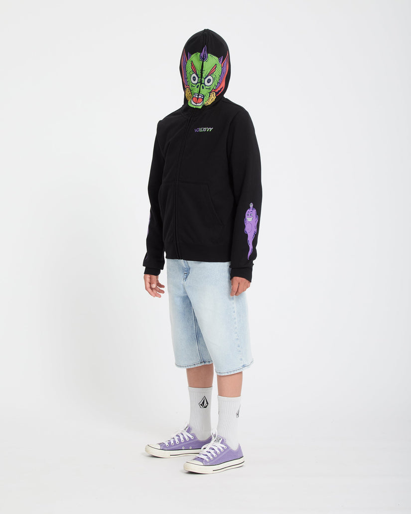 Ben Sanair Full Zip Hoodie - Black - (KINDER)