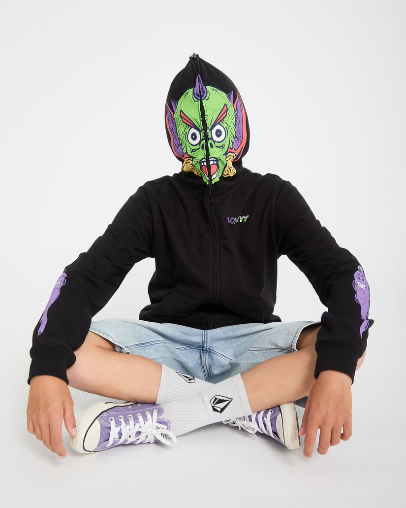 Ben Sanair Full Zip Hoodie - Black - (KINDER)