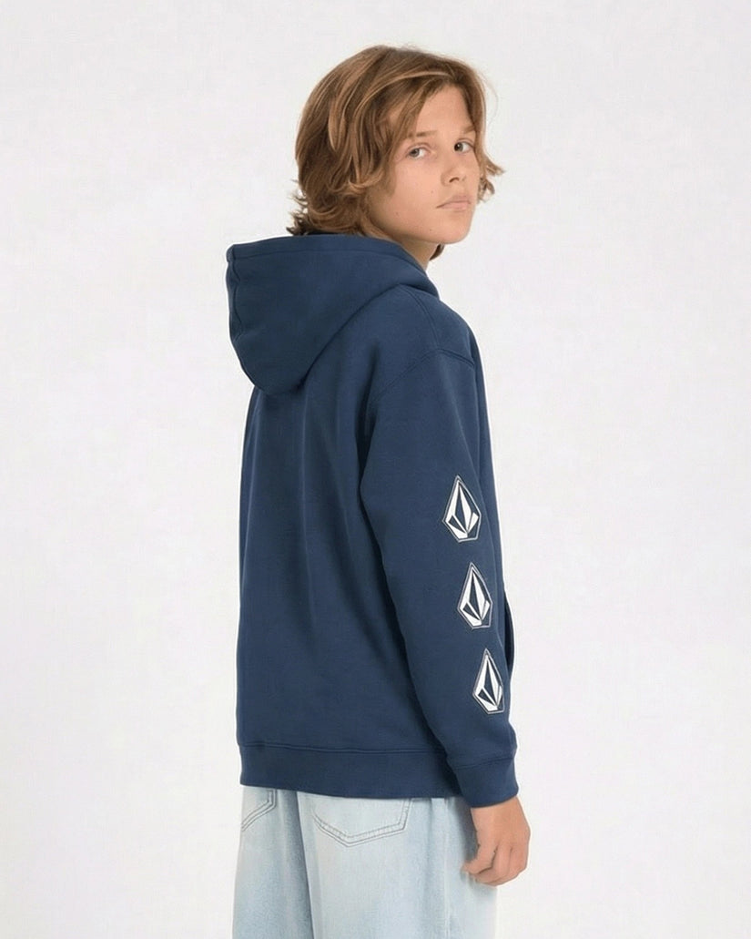 Iconic Stone Gid Zip Hoodie - Dust Bowl Indigo - (KINDER)